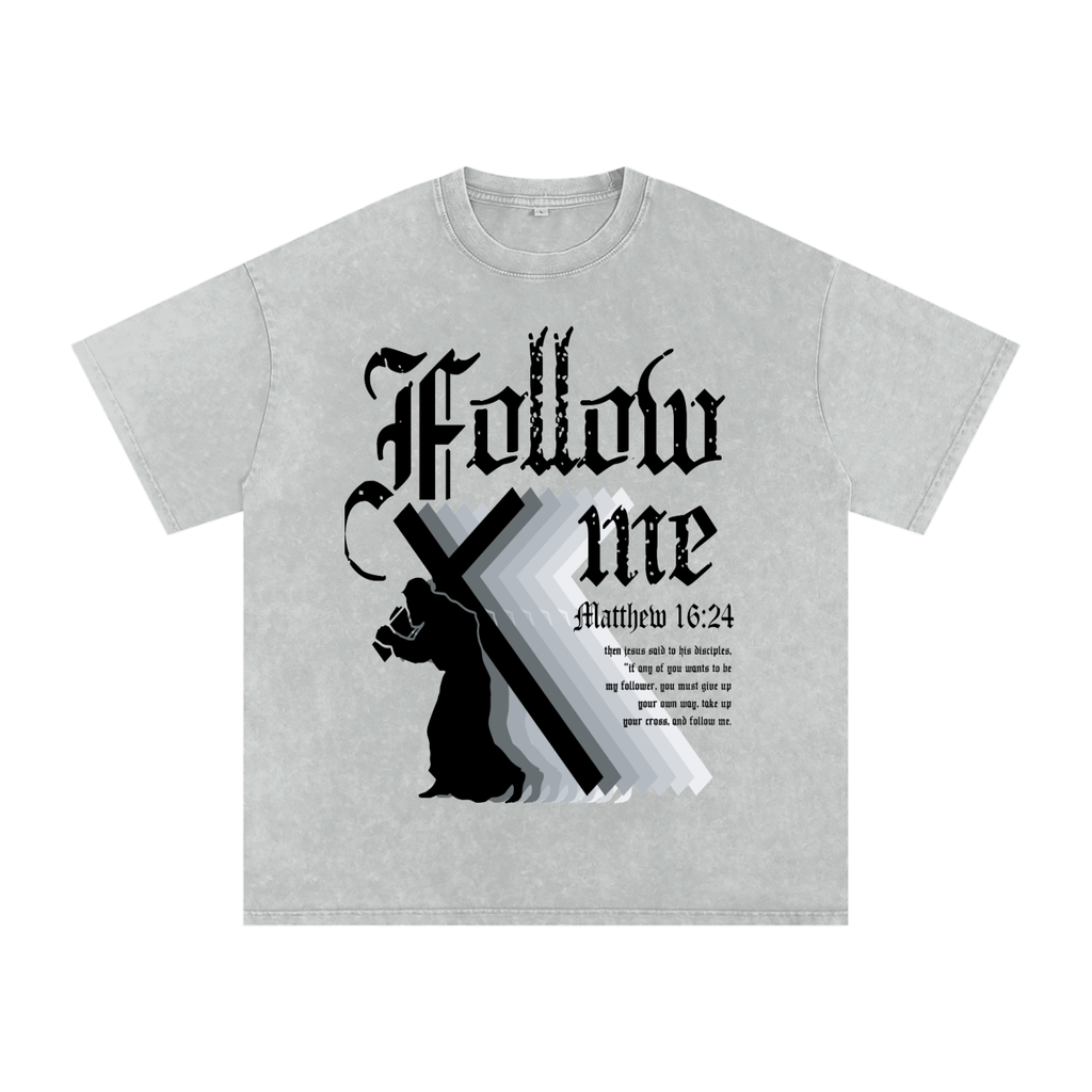 Snow Washed Oversized Cotton T-Shirt