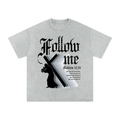 Snow Washed Oversized Cotton T-Shirt